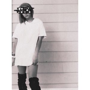 White Hoodie T-Shirt Mini Dress